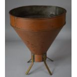 An Agricultural Copper Corn Funnel, 30.5cms High