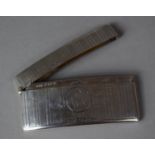 A Nice Silver Card Case Monogrammed M L W, Birmingham 1911