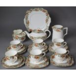 A Royal Albert Floral Pattern Tea Service to Include Water Jug, Milk Sugar, Six Cups, Teapot,