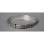 A Sterling Silver Babies Bangle Having Celtic Design