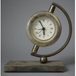 A Vintage Desk Top Advertising Clock for A.B. Plant Shipping Ltd, Plinth Base, 13cm wide