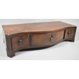 A 19th Century Mahogany Serpentine Front Dressing Table Plinth with Three Drawers and Bracket