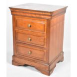 A Modern Three Drawer Chest on Bracket Feet, 55cm wide