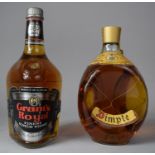 A Bottle of Haig Dimple Blended Scotch Whisky Together with a Bottle of Grants Royal Scotch Whisky