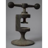 A Mid 20th Century Cast Iron Screw Action Nutcracker, 18cm high (max)