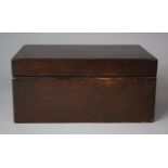 A Mahogany Workbox with Removable Tray Containing Various Buttons, Cottons and Sewing Accessories,