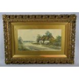 A Late 19th/Early 20th Century Gilt Mounted and Pierced Framed Watercolour, English School, Shepherd