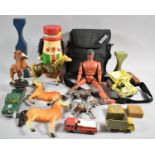 A Small Collection of Vintage Toys, Binoculars etc