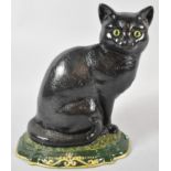 A Reproduction Cast Iron Doorstop in the Form of a Seated Cat, 29cm High