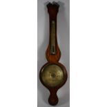 A 19th Century Inlaid Mahogany Wheel Barometer with Silvered Dial Inscribed Donegan, Stafford,