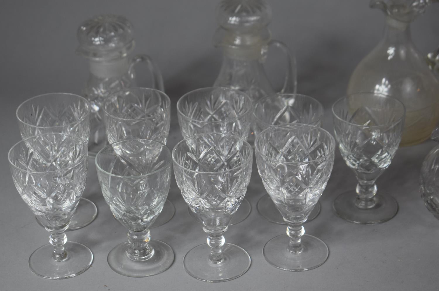 A Collection of Glassware to include Sherries, Noggin Decanters, Bowls Etc - Image 2 of 3