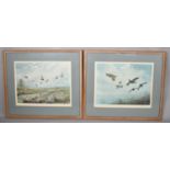A Pair of Framed J Harrison Limited Edition Prints of Grouse in Flight, Both Signed by the Artist