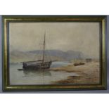 James Heron (1873-1919), Moored Fishing Boats on Loch Gair, Argyleshire, Watercolour, Signed Lower