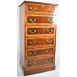 An Edwardian Crossbanded Mahogany Gentleman's Dressing Chest with Five Drawers, Hinged Mirrored