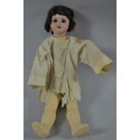 An Early 20th Century French Jumeau Bisque Head Doll with Open Mouth and Fixed Eyes, Stamped SFBJ 60