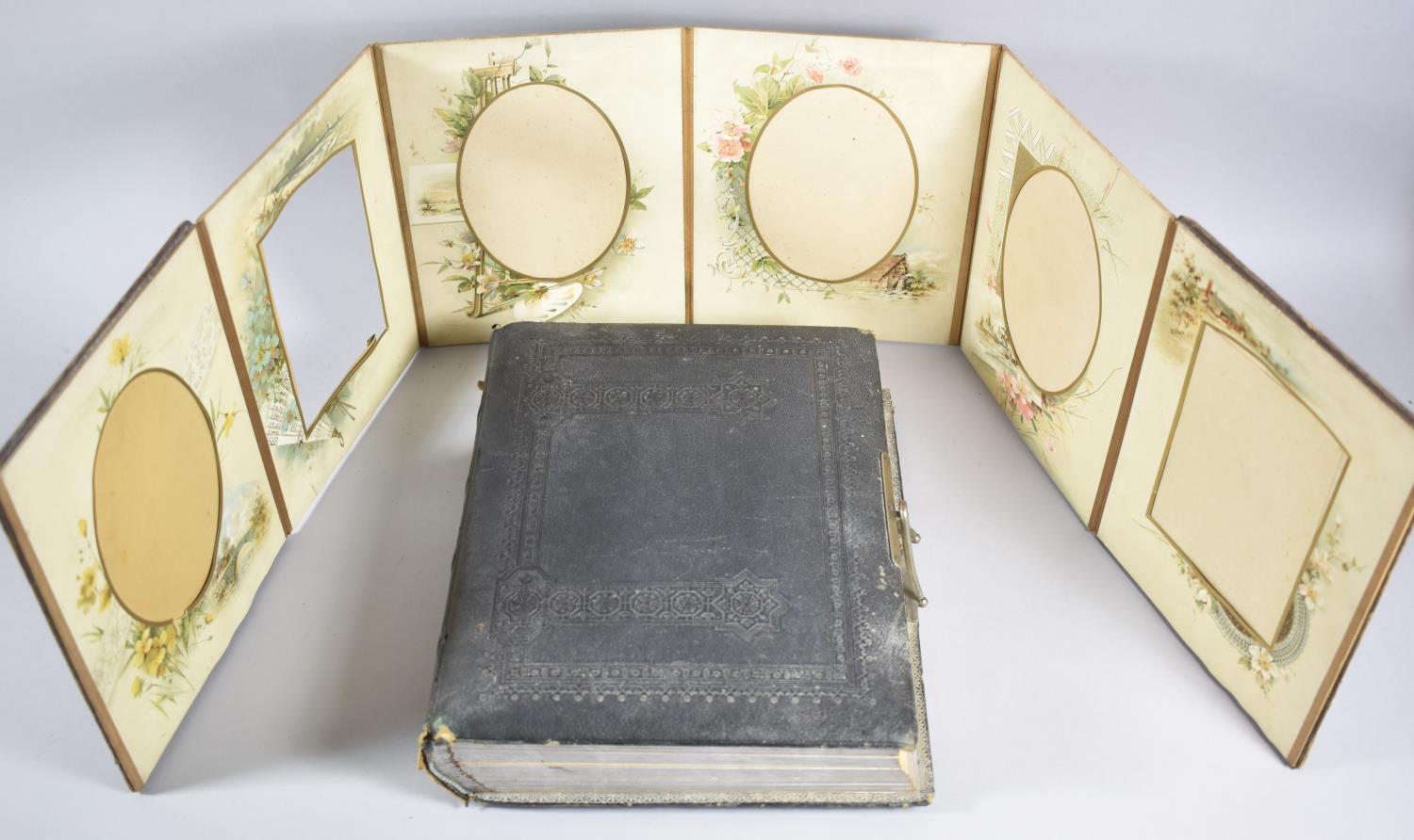 Two Victorian Photograph Albums and Contents, "The Butterfly Album" with Coloured Plates and a - Image 6 of 6