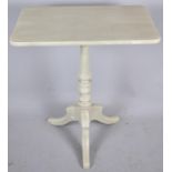 A Painted Victorian Tripod Table with Rectangular Top, 65cm wide