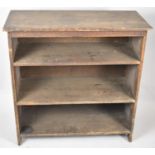 A Vintage Three Shelf Open Bookcase, 80cm wide