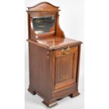 An Edwardian Inlaid Mahogany Purdonium with Pull Front, Small Brushing Slide and Mirrored Gallery,