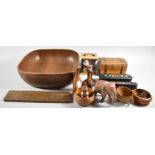 A Collection of Various Treenware to Include Coasters, Bowls, Cribbage Board, Bowl wtc