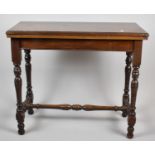 A Late 19th/Early 20th Century Mahogany Framed Lift and Twist Games Table on Turned Supports, 82cm
