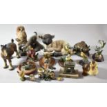 A Collection of Various Resin Animal and Bird Ornaments