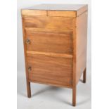A 19th Century String Inlaid Mahogany Gentleman's Washstand with Hinged Lid and Two Cupboards Under,