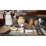 A Box Containing Various Ceramic, Metal Wares and Glasswares, Kitchenwares