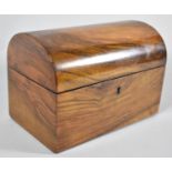 A 19th Century Dome Top Rosewood Work Box Containing Silks, 20.5cm wide