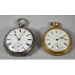 A Silver Cased Pocket Watch, Birmingham Hallmark 1901, Hinge to Glass Requires Re Fixing Together