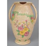 An Arthur Woods Two Handled Vase, 25cm high