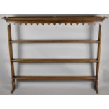 A 19th Century Three Shelf Dresser Plate Rack, 164cm wide