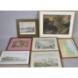 A Collection of Seven Various Pictures, Prints, Engravings and Water Colours