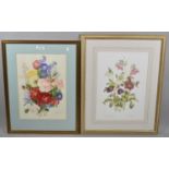 A Framed Colette Martin Watercolor, Romance, 49cm high, Together with a Framed Limited Edition