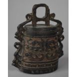 An Early Chinese Bronze Bell, 12cm high