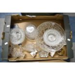 A Box of Moulded Glassware