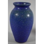 A Blue Glazed Stoneware Studio Pottery Vase, 20.5cm high