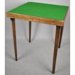 A Square Based Topped Whist Table, 61cm