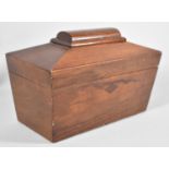 A 19th Century Style Shaped Two Division Tea Caddy with Hinged Lid and Complete with Galleon Tea