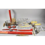 A Partly Completed Model of Vintage Biplane together with four model aircraft motors