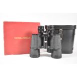 A Pair of Leather Cased Southall-Barclay 7x50 Binoculars