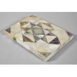A Late 19th/Early 20th Century Mother of Pearl Card Case, 10cm high