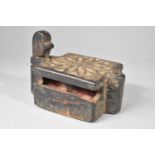 A 19th Century Five Compartment Indian Wooden Spice Box, 10cm high