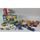 A Box of Various Diecast Toys, Britains Collectors Club Drum Major in Box, Teletubbies Boxed Set etc
