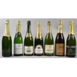 A Collection of Seven Bottles of Sparkling Wine to Include Heidsieck Green Top Champagne