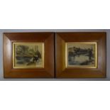 A Pair of Reproduction Edwardian Fishing Prints, Each 20cms Wide