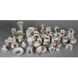 A Tray Containing 37 Pieces of Crested Ware, Mainly Goss,
