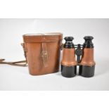 A Pair of Edwardian Cased Leather Binoculars