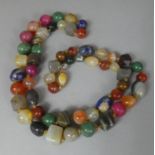 A Stone Necklace to Include Lapis, Bloodstone, Carnelian, Banded Agate etc, 93cm long