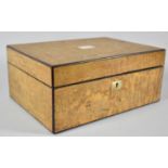 A 19th Century Ladies Work Box by Parkins & Gotto, Having Silk Lined Interior but Missing Inner